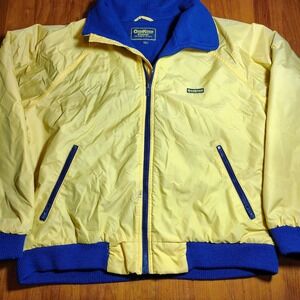 OshKosh B'Gosh Kids‎ Yellow Blue Fleece Lined Zip Up Jacket Coat Large